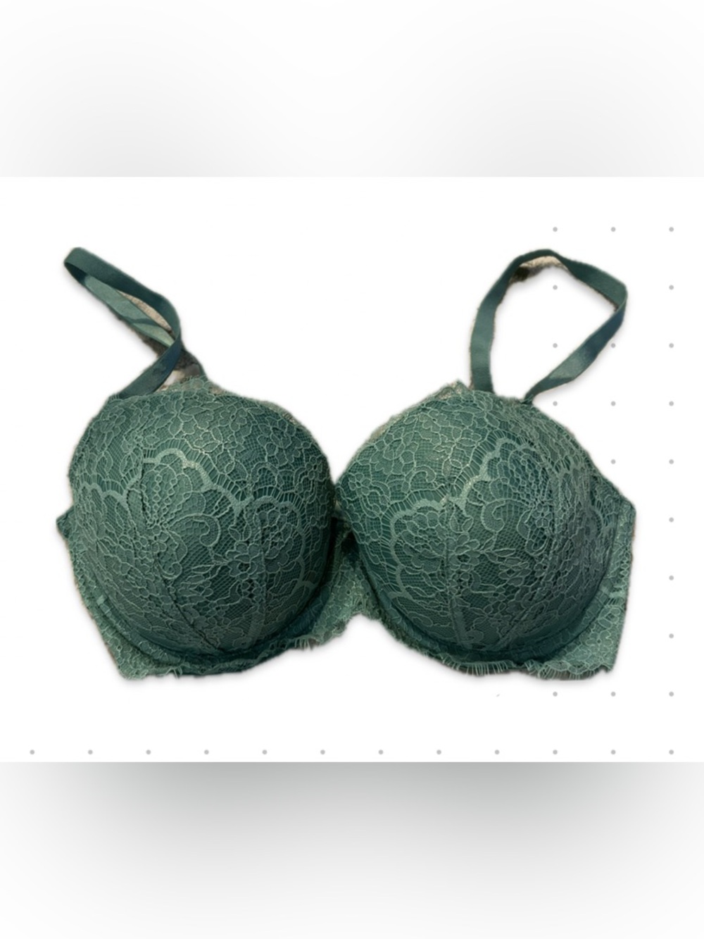 Victoria's Secret Lace Bra in Teal Green